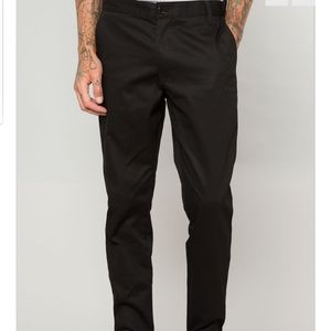 Mens Black Chino Joggers
